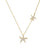 Double Starfish Full Diamond Necklace Female Fashion Special-interest - Lootquake