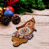 Miniature Clock Decorative Wooden Ornaments Set of 3 by G. Debrekht - Christmas Decor - 8091020-S3