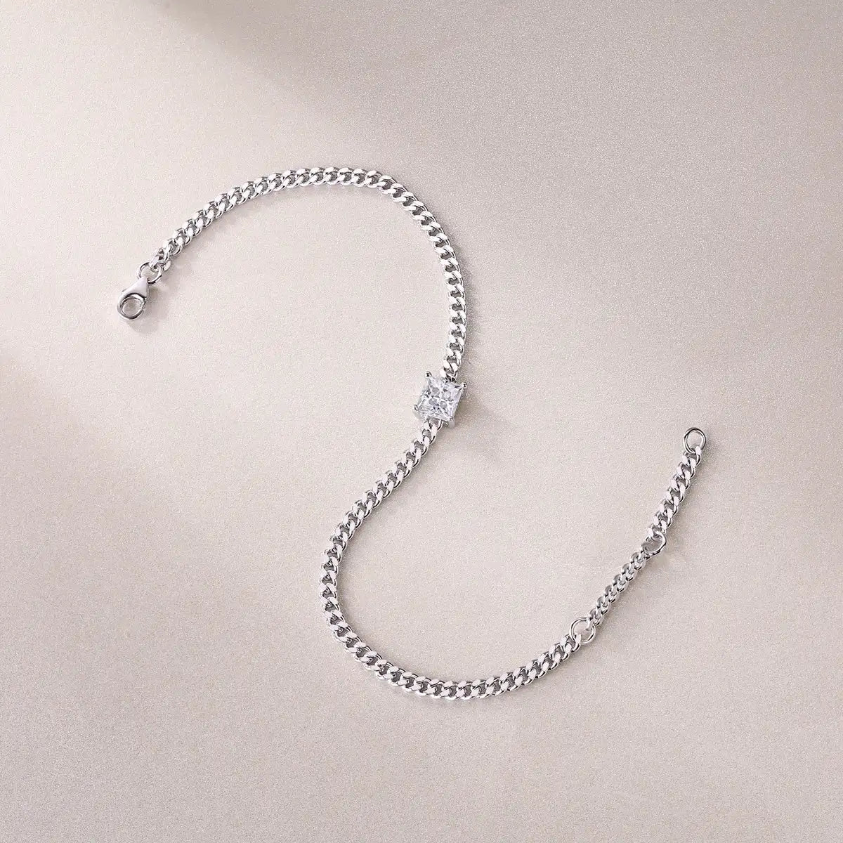 Resolute Luxury Fashion Mossan Diamond S925 Silver Bracelet - Lootquake