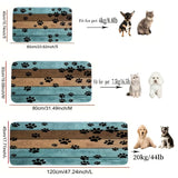 Felpudo ultraabsorbente con huellas de perro: elegante alfombra de entrada para patas embarradas, de secado rápido, antideslizante, ideal para hogares con mascotas concurridos.