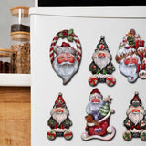 Magical Baby Santa Decorative Wooden Magnets Set of 6 by Jamie Mills-Price - Christmas Santa Snowman Décor - 8090051G-S6