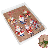 Adornos decorativos de madera de Papá Noel con clip (6 unidades) de G. Debrekht - Decoración navideña - 8090009C-S6