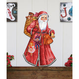 Decoración navideña para puerta de San Nicolás por G. DeBrekht - Decoración navideña de Papá Noel y muñeco de nieve - 8124120H