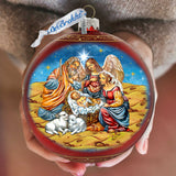 Adorno grande de cristal rojo de G.Debrekht - Natividad Real - Decoración navideña - 73928R