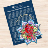 Forest Birds Snowflake Wooden Ornaments Set of 3 by G. Debrekht - Christmas Decor - 8090144-S3