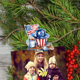 Adornos decorativos de madera con clip, estilo granja americana, de G. Debrekht (6 unidades) - Decoración patriótica - 8090001C-S6