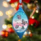 Butterfly Drop Glass Ornament by G. DeBrekht - Wildlife Holiday Decor - 74172