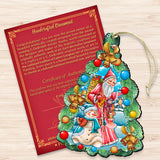 Christmas Arrival Wooden Ornaments by G. DeBrekht - Christmas Santa Snowman Decor - 8114020