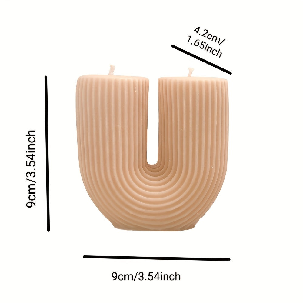 1pc 200g U-shaped Aesthetic scented candle for holiday birthday gift or home decor