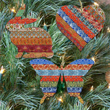 Quilted Wooden Ornaments Set of 3 by G. DeBrekht - Easter Spring Decor - 8100027S3