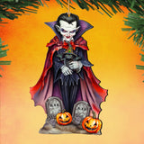 Dracula Wooden Ornaments by G. Debrekht  - Halloween Decor - 8652822