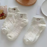5 pares de calcetines texturizados, ligeros y transpirables, de corte bajo hasta el tobillo, medias y calcetería para mujer