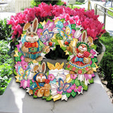Easter Family Holiday Door Wreath by G. DeBrekht - Easter Spring Decor - 8185301-3H