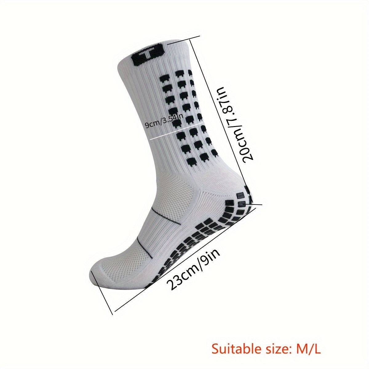 1 par de calcetines deportivos antideslizantes para fútbol, running y baloncesto.