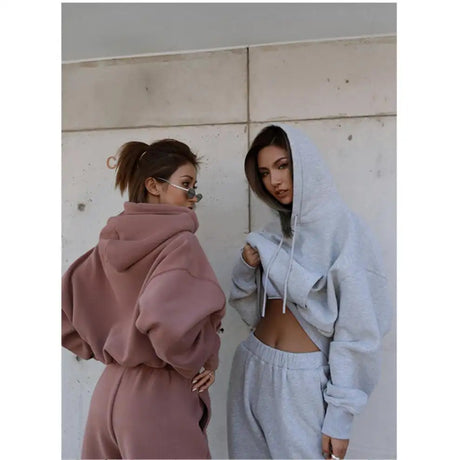 New Style Autumn And Winter Women's New Casual Hoodie Coat Sports Suit - Lootquake