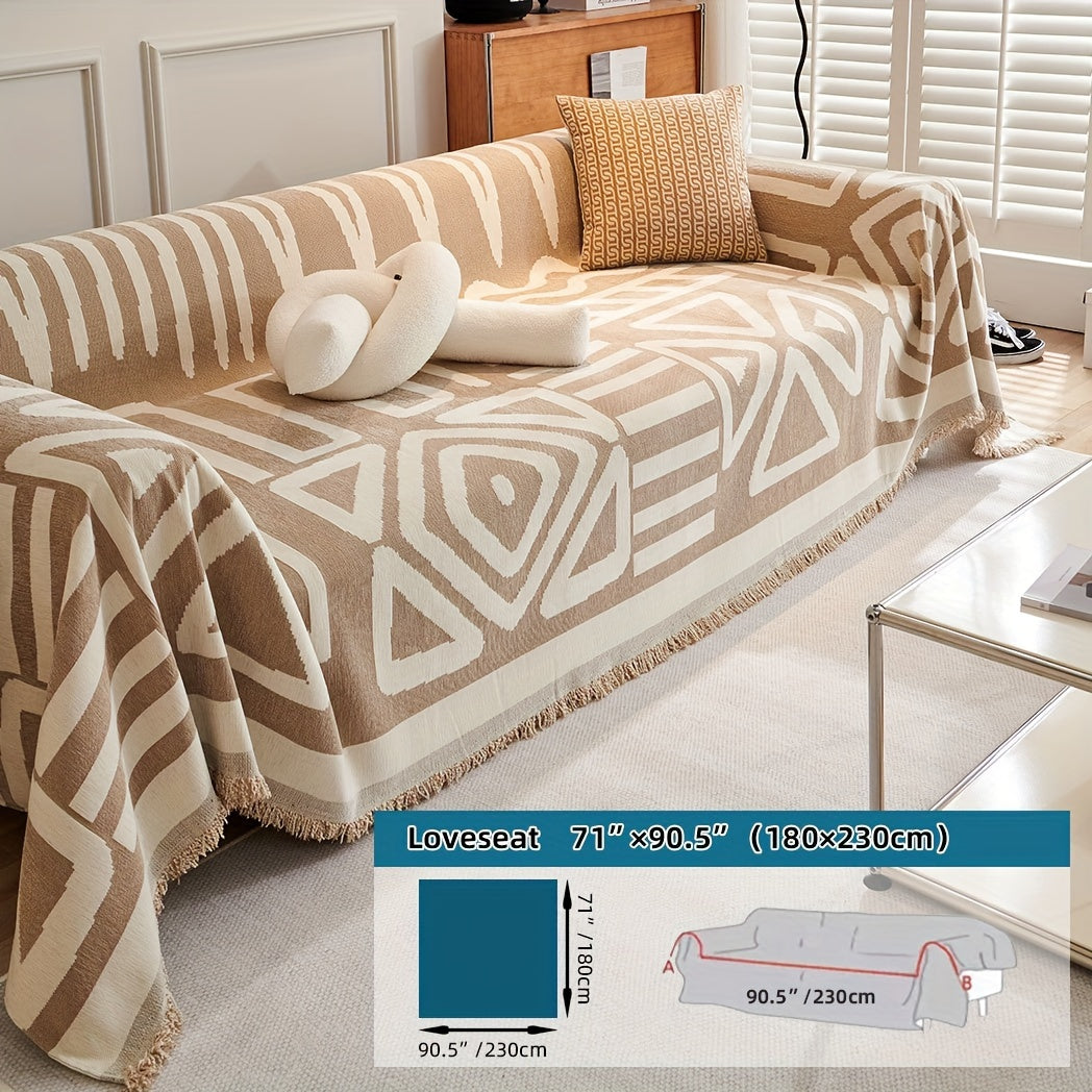 Funda de sofá estilo bohemio, antiarañazos para mascotas, antideslizante, para dormitorio, sala de estar, decoración del hogar, manta de sofá