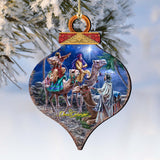 The Magic Wrap Christmas Wooden Ornaments by Gelsinger - Christmas Santa Snowman Decor - 8031024-1810