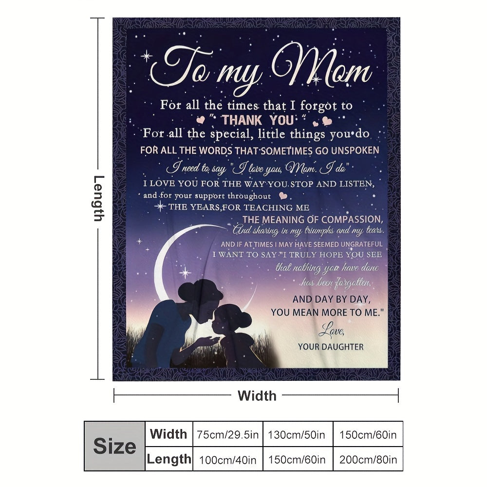 Cozy Blanket Gift - Soft, Funny, and Heartwarming Birthday Present for Mom, Daughter's Thoughtful Mother's Day, Christmas, and Birthday Gift Idea for Mothers