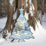 Decoración de puerta con árbol de invierno y fauna silvestre - G. DeBrekht - Decoración navideña con fauna silvestre - 8198812H