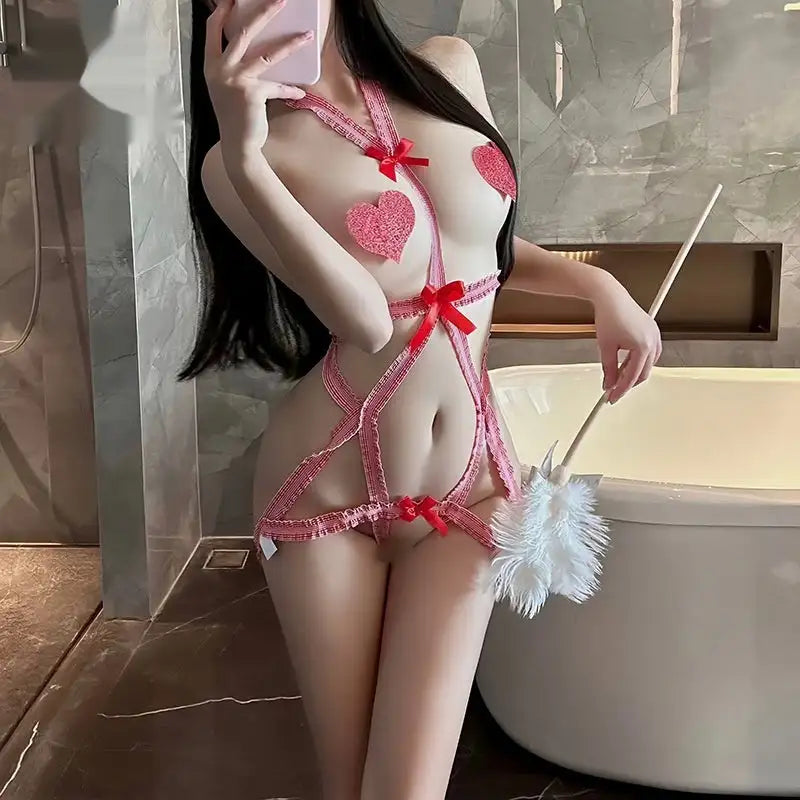 Sexy Open Crotch Jumpsuit Lingerie - Lootquake
