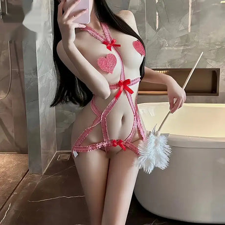 Sexy Open Crotch Jumpsuit Lingerie - Lootquake
