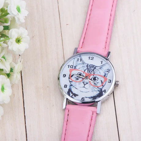 Cute Lady Simple Fashion Trendy Eyes Cat Digital Watch - Lootquake