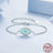 Eight-pointed Stars Devil's Eye Bracelet Sterling Silver White Gold Plated - Lootquake