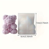 Molde de silicona 3D con forma de mariposa y rosa, herramienta artística para hacer velas perfumadas, jabón, decoración de San Valentín, molde de cera, forma de oso.
