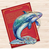 Adornos de madera de ballena de Alaska de G.Debrekht - Decoración navideña con temática de vida silvestre - 8710107-3