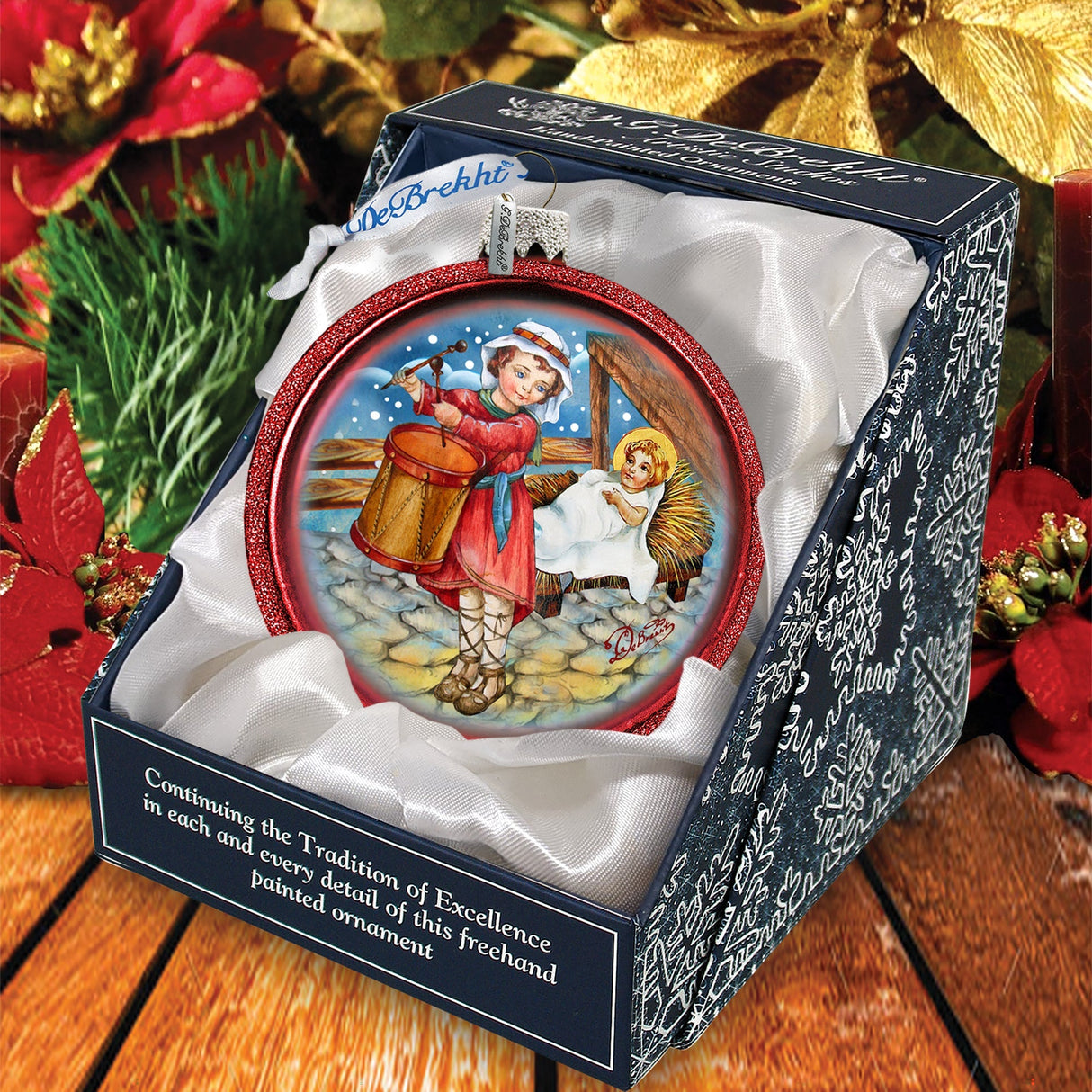 Drummer Boy Ball Glass Ornament by G. DeBrekht - 73531C