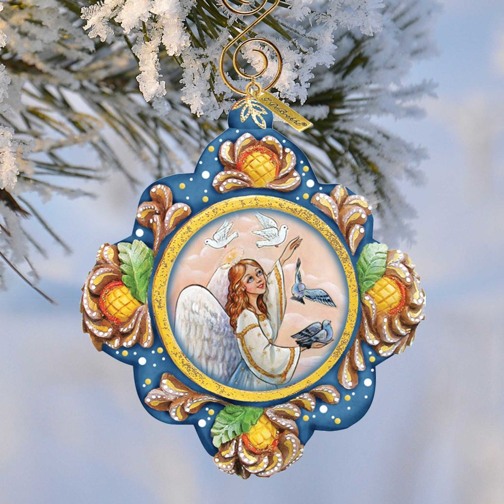 Beautiful Piece Sculpted Hand-Painted Christmas Ornament by G. DeBrekht - Nativity Holiday Decor - 6102515