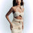 2023 Women's Slim Summer French Hollow Three-dimensional Halter Neck Tube Top Dress - Lootquake