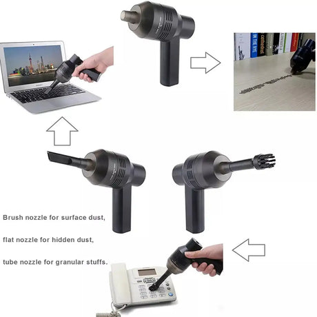 Portable Cordless Electric Air Duster, Rechargeable, Strong - Lootquake