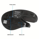 Ergonomic 2.4G Wireless Mouse, Right-Handed Optical Gaming Mouse, Battery Powered, Plastic, Crystal Embellishment, Compatible with Windows XP, Non-Wireless, for PC, Laptop, Home Office