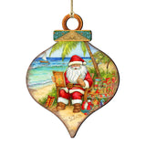 Beach Themed Ornaments - Santa's Artistry Wooden Ornaments by G. Debrekht Coastal Holiday Decor - 8688184