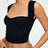 Crop Top Sweetheart Solid Ribbed Sleeveless - Lootquake