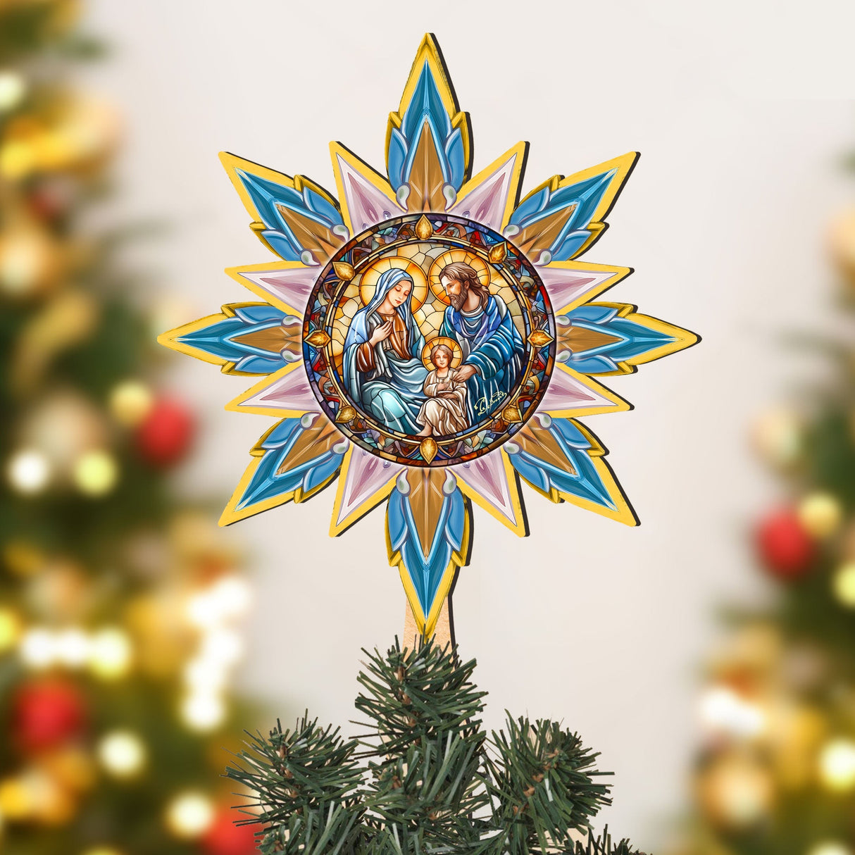 Estrella de la Natividad de madera para la punta del árbol, de G. Debrekht - Decoración navideña - 89505