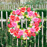 Corona navideña con flores de verano de G. DeBrekht - Decoración de primavera y Pascua - 8185303-2H