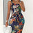 Ladies' Off Shoulder Floral Print Lace Up Fashionable And Sexy Dress - Lootquake