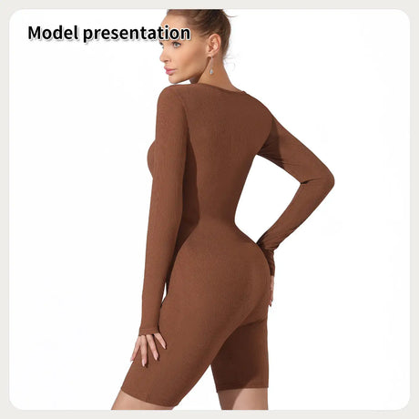 Women's Fashion Simple Solid Color Bodysuit - Lootquake