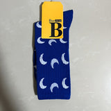 1 Pair Moon Pattern Trendy Y2K Hip Hop Socks, Casual Versatile Soft Comfortable Outdoor Sports Socks