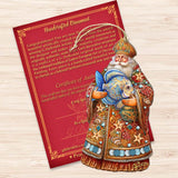 Santa with Fish Wooden Ornaments by G. Debrekht - Christmas Santa Snowman Decor - 8691411
