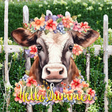 Letrero de bienvenida para puerta de entrada Hola verano Porche delantero Corona de verano Pancarta de entrada principal Flores Letrero de bienvenida - Decoración de porche delantero de madera - 933111H
