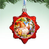 Honeycomb Gnome Dwarf Mercury Glass Ornament by D. Gelsinger - Christmas Decor - 778108-DG