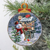 Hot Chocolate Stand - Frosty Fun Wooden Ornaments by D. Gelsinger Christmas Santa Snowman Decor - 8611087-DG