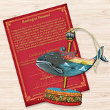 Carousel Whale Christmas Wooden Ornaments by G. DeBrekht - Carousel Holiday Decor - 8114037