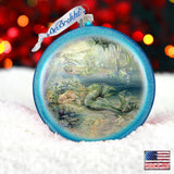 Mer Angel Glass Ornament by Josephine Wall - Coastal Sea-Life Decor - 744-411-JW