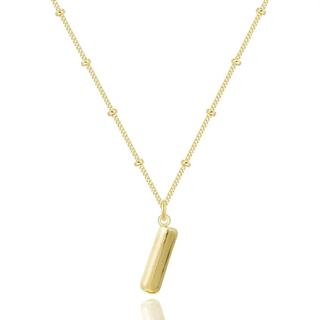 Pychee Bubble Letter Necklace 14K Gold Plated Balloon Initial Necklaces Dainty Gold Initial Charm Pendant Necklace Jewelry Gift For Women - Lootquake