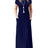 MISFAY Women Short Sleeve Loose Plain Maxi Dresses Casual Long Dresses Pockets(Navy BlueS) - Lootquake