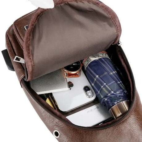 USB Portable Charging Chest Bag Messenger Bag - Lootquake